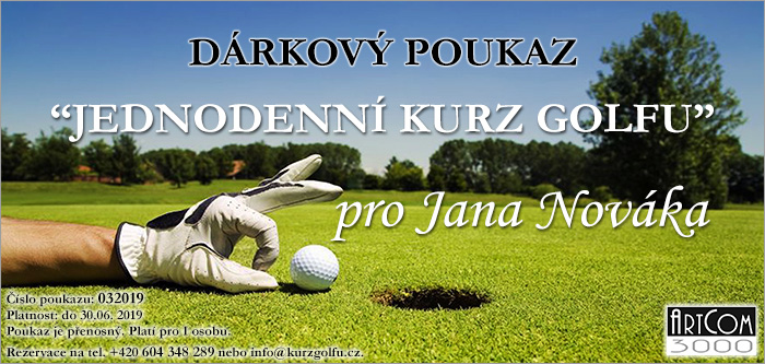 golf poukaz